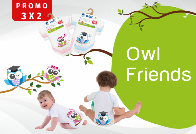 NEW OWL FRIENDS COLLECTION BODYSUITS AND 3X2 PROMO!