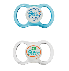 SMILE NIGHT PACIFIERS - SHHH! BABY BLUE